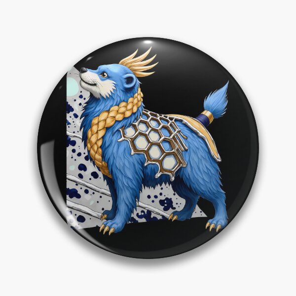 Item preview, Blue Dog Yokai Spirit - Guardian of the Golden Hives designed and sold by VincentLitoux.