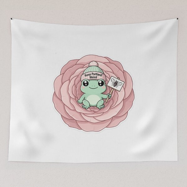 Item preview, Portland Protest: Surreal Frog & Roses designed and sold by w66aboo.