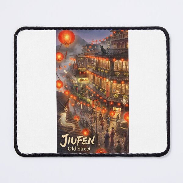 Item preview, Jiufen Old Street Taiwan - Magical Red Lanterns & Spirits Anime Art designed and sold by Digital Dreams Arts.