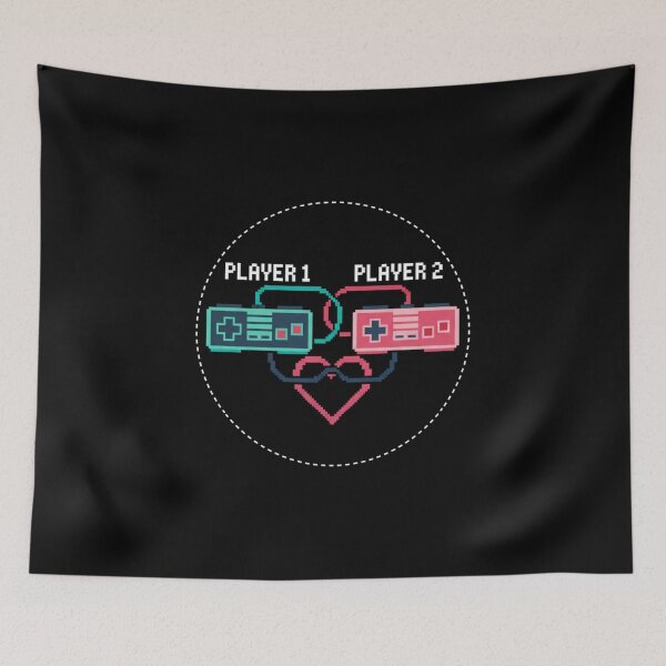 Item preview, Player 1 & Player 2 – Retro Gamer Valentine designed and sold by ARTReMi.