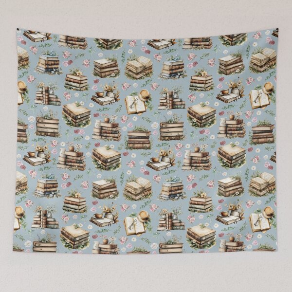 Item preview, Antique Books & Flowers on Light Blue designed and sold by KSimpson838.