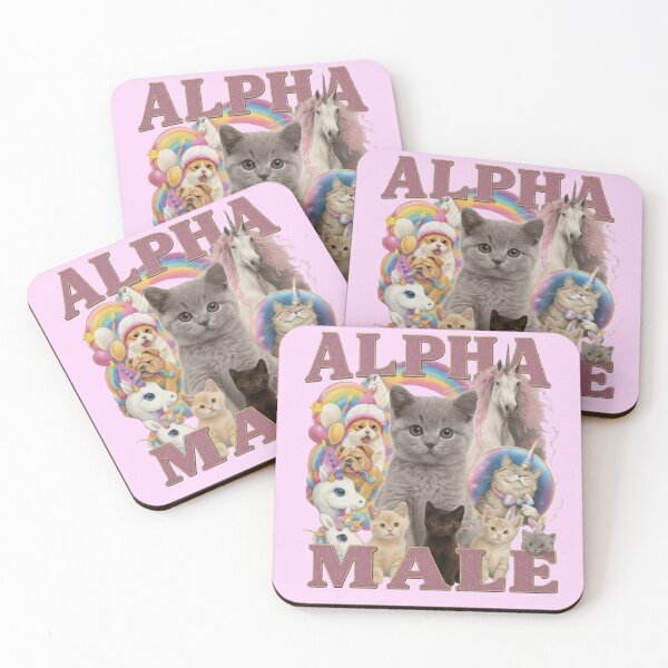 Item preview, Alpha Male Funny Kitten Shirt, Funny Cat Meme Shirt, Boyfriend Gift, Father Gift, Unicorn Rainbow Tee, Cat Lover, Cat Gift, Cursed Cat Shirt designed and sold by Lunafy Design.