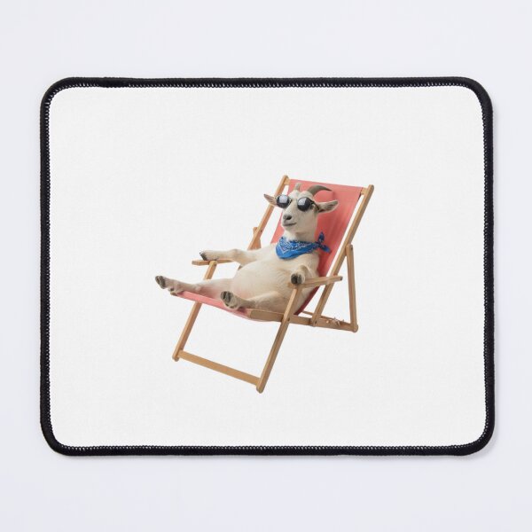 Item preview, Goat tropical summer funny meme cute kawaii chill designed and sold by CheeseBlueprint.