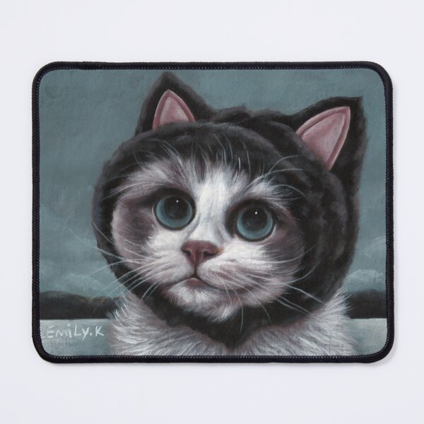 Item preview, A ragdoll cat dressed up as a little black fox. designed and sold by EmilyDouArt.