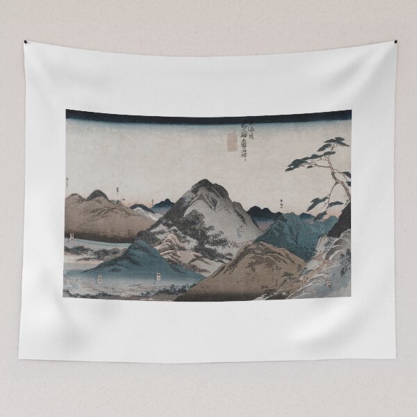 Item preview, Vintage Japanese Mountain Pass | Hiroshige Landscape Art designed and sold by Open Canvas.