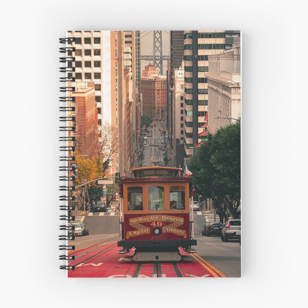 Item preview, San Francisco Cacle Car climbing California Street - California Street cable car climbing Nob Hill poster designed and sold by PIXEL POP DESIGNS - Beyond the Norm!.