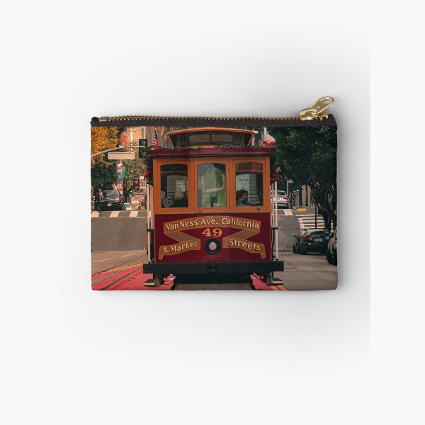 Item preview, San Francisco Cacle Car climbing California Street - California Street cable car climbing Nob Hill poster designed and sold by PIXEL POP DESIGNS - Beyond the Norm!.