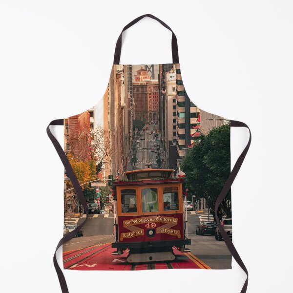 Item preview, San Francisco Cacle Car climbing California Street - California Street cable car climbing Nob Hill poster designed and sold by PIXEL POP DESIGNS - Beyond the Norm!.