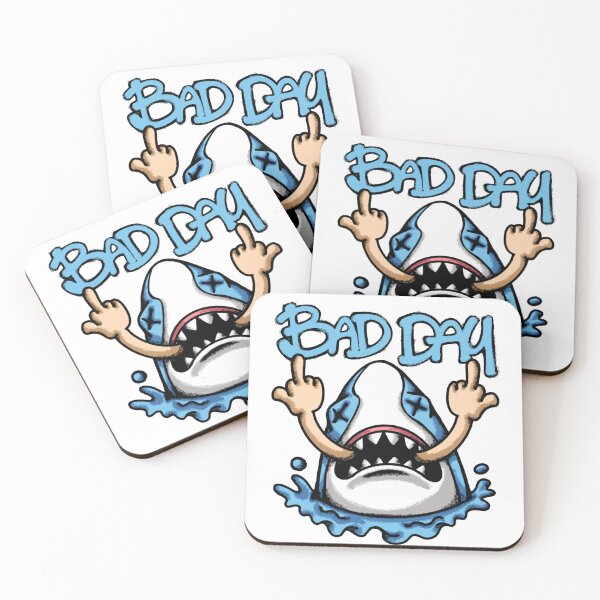 Item preview, Bad Day Angry Shark Cartoon designed and sold by Oniyasha.