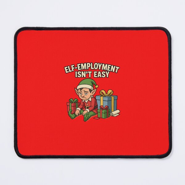 Item preview, Elf-Employment Isn’t Easy – Funny Tired Elf Christmas Design designed and sold by NeerPrema.
