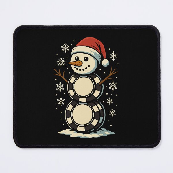 Item preview, Poker Chip Snowman Christmas Design – Funny Holiday Art for Poker Players designed and sold by BrainBubbleArt.