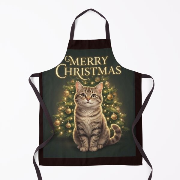 Item preview, Cute Cat Merry Christmas Illustration designed and sold by VijeetStudio.