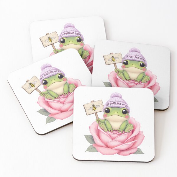Item preview, Portland Frog Protest: Surreal Frog & Roses designed and sold by w66aboo.