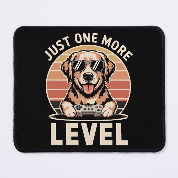 Item preview, JUST ONE MORE LEVEL Gamer Dog Art designed and sold by ZuToMi.