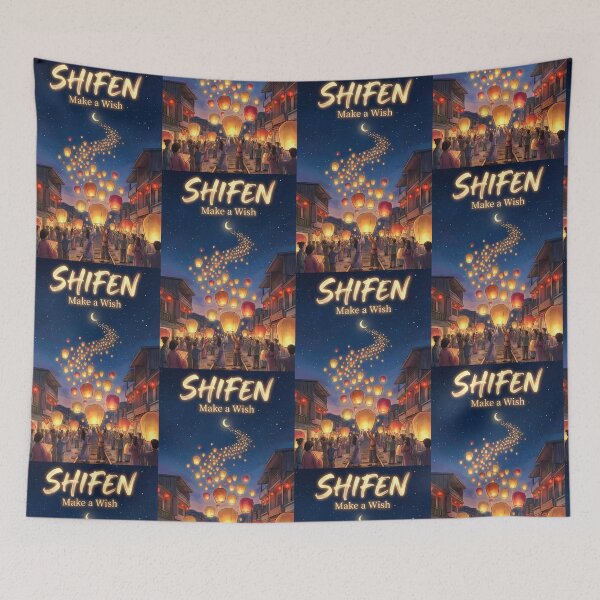 Item preview, Shifen Old Street Sky Lanterns - Make a Wish Taiwan Art designed and sold by Digital Dreams Arts.
