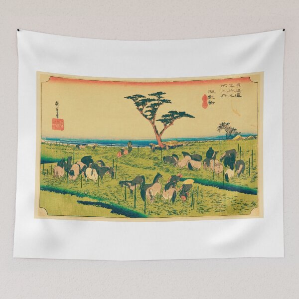 Item preview, Vintage Japanese Horse Market | Rustic Farmhouse & Equestrian Art designed and sold by Open Canvas.
