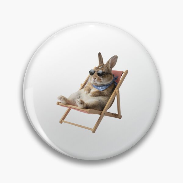 Item preview, Rabbit bunny tropical summer funny meme cute kawaii chill designed and sold by CheeseBlueprint.