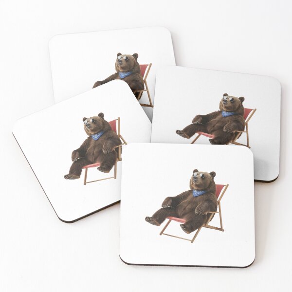 Item preview, Bear tropical summer funny meme cute kawaii chill designed and sold by CheeseBlueprint.