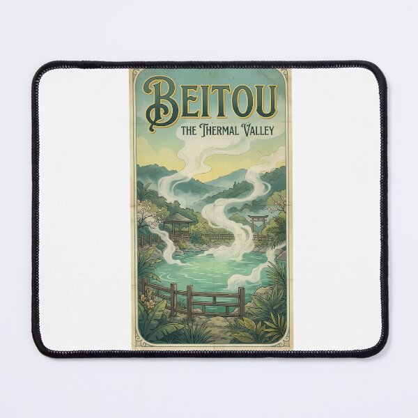 Item preview, Beitou Thermal Valley - Taiwan Vintage Hot Spring Travel Poster designed and sold by Digital Dreams Arts.
