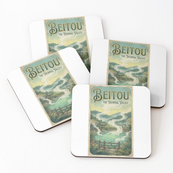 Item preview, Beitou Thermal Valley - Taiwan Vintage Hot Spring Travel Poster designed and sold by Digital Dreams Arts.