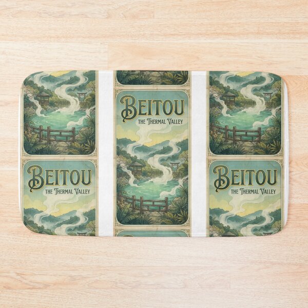 Item preview, Beitou Thermal Valley - Taiwan Vintage Hot Spring Travel Poster designed and sold by Digital Dreams Arts.