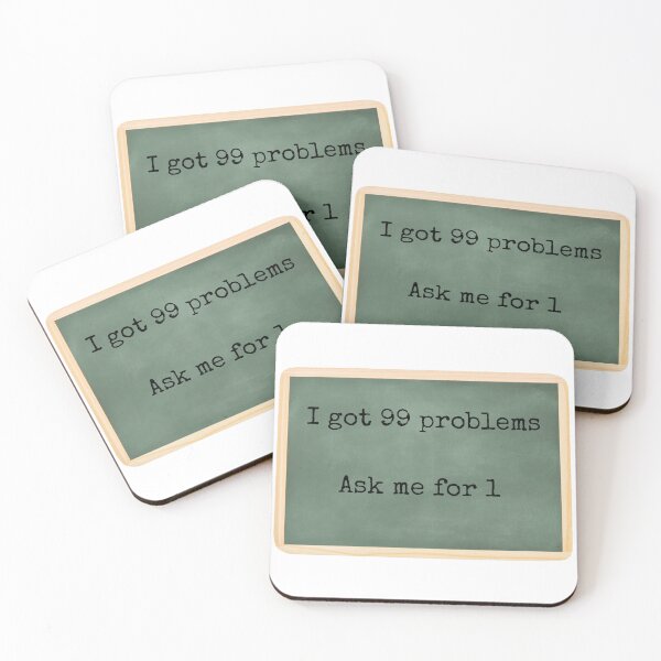 Item preview, I Got 99 Problems | Funny Maths Chalkboard Design designed and sold by Pokah79.
