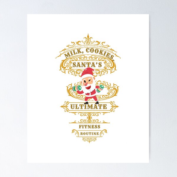 Item preview, Santa’s Workout Plan, Milk, Cookies, Repeat designed and sold by Stylecart.
