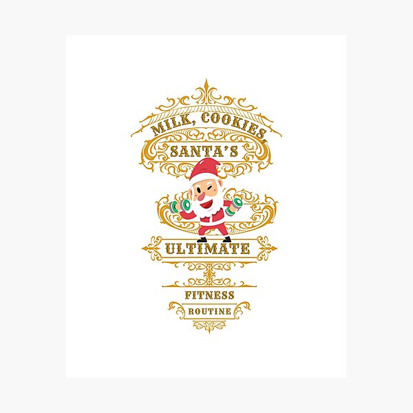 Item preview, Santa’s Workout Plan, Milk, Cookies, Repeat designed and sold by Stylecart.