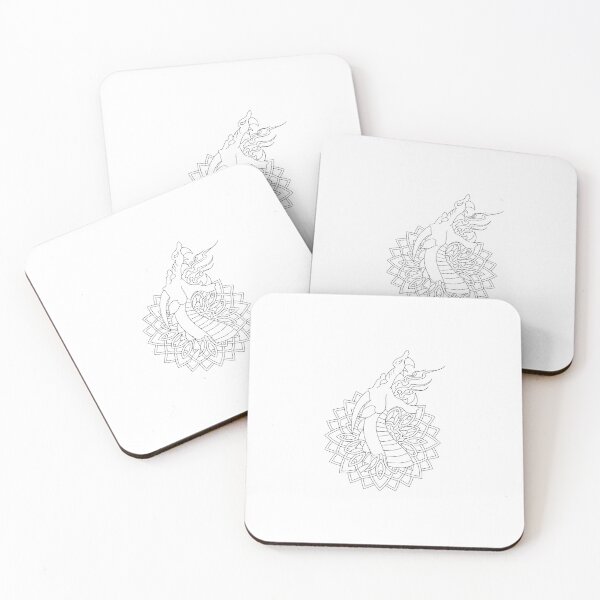 Item preview, Flame Dragon Mandala Line Art designed and sold by Color for Balance .