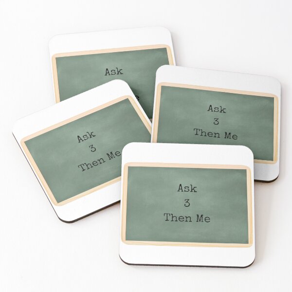 Item preview, Ask 3 then me - Funny Teacher Chalkboard Design designed and sold by Pokah79.