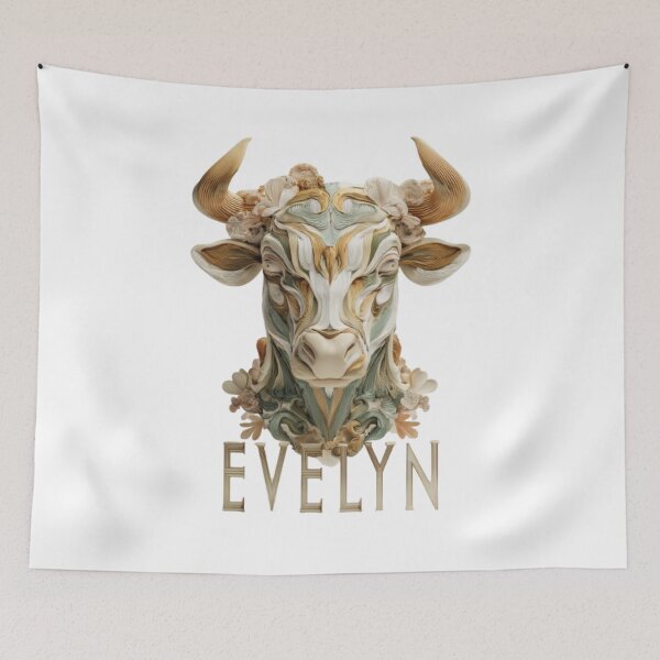 Item preview, Evelyn, the Taurus Celestial Bull designed and sold by AlexLineArt.
