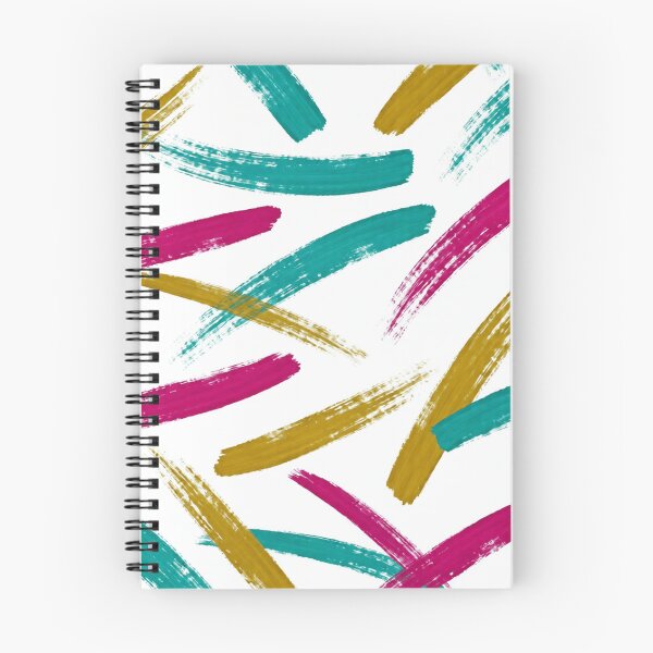 Item preview, Vibrant Strokes Pattern | Teal, Magenta & Mustard Abstract designed and sold by auraRM studio.