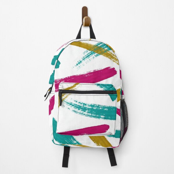 Item preview, Vibrant Strokes Pattern | Teal, Magenta & Mustard Abstract designed and sold by auraRM studio.