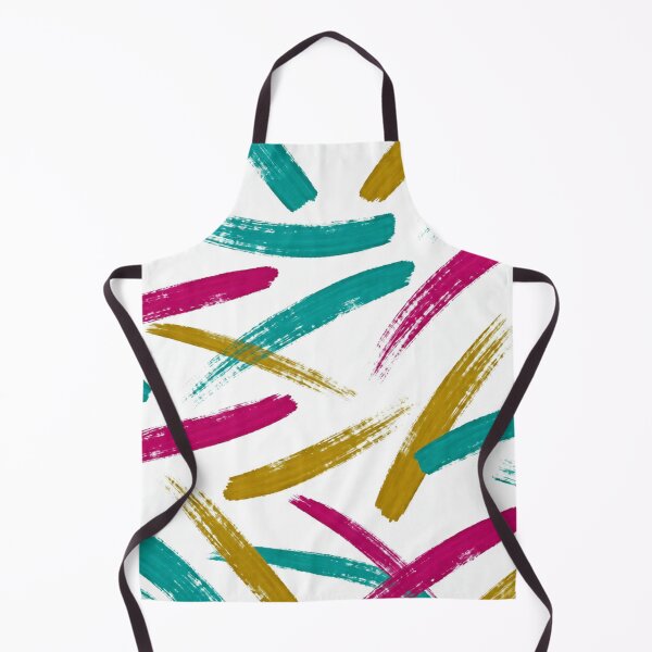 Item preview, Vibrant Strokes Pattern | Teal, Magenta & Mustard Abstract designed and sold by auraRM studio.