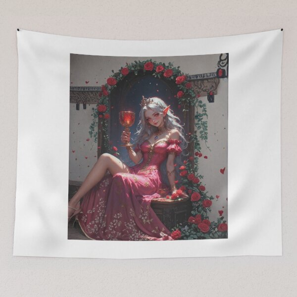 Item preview, Elven Rose Queen with Crimson Chalice designed and sold by RED-MOUSE.