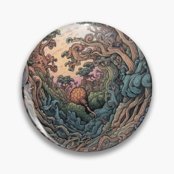 Item preview, Psychedelic Nature Illustration – Trippy Organic and Floral Art designed and sold by RebelDropAlternative.