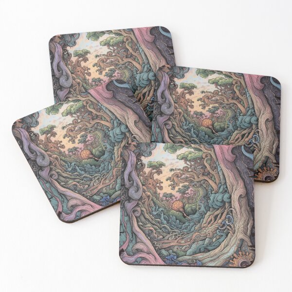 Item preview, Psychedelic Nature Illustration – Trippy Organic and Floral Art designed and sold by RebelDropAlternative.