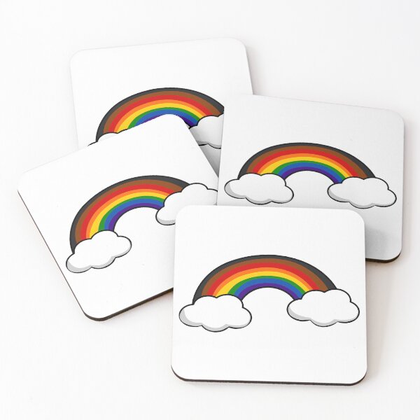 Item preview, Proud Rainbow in the Clouds Pride Flag designed and sold by HarveyHandcraftsandDesigns.