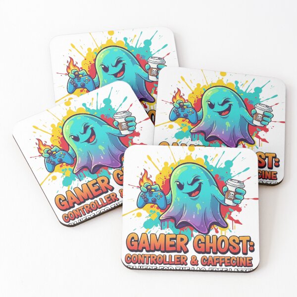 Item preview, Gaming Ghost Controller and Caffeine designed and sold by newvisionart191.