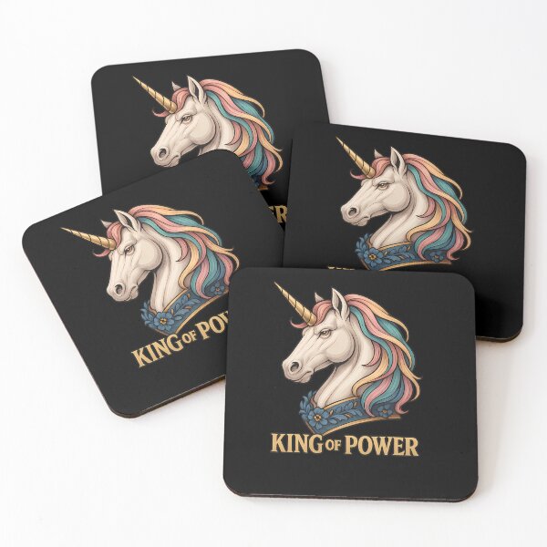 Item preview, King of Power – Royal Luxury Unicorn Illustration designed and sold by DreamiCanvas.