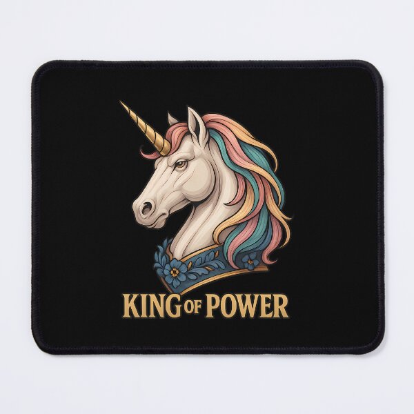 Item preview, King of Power – Royal Luxury Unicorn Illustration designed and sold by DreamiCanvas.