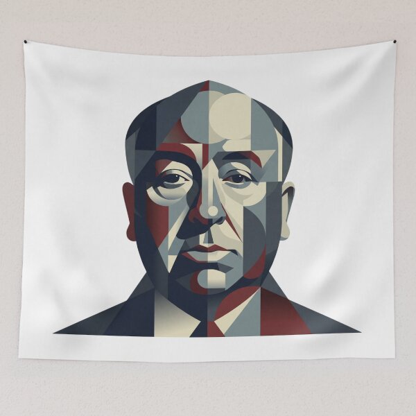 Item preview, Alfred Hitchcock Abstract Portrait – Cinematic Fan Art designed and sold by Zippy Creation.
