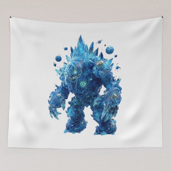 Item preview, Celestial Crystal Golem Art Print designed and sold by AlexLineArt.