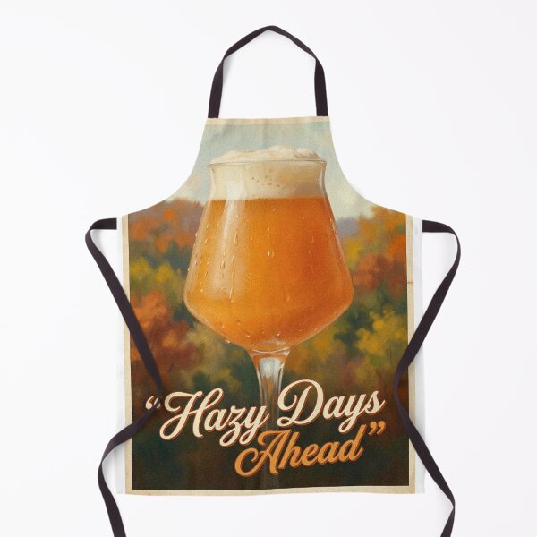 Item preview, Hazy Days Ahead Vintage Style New England IPA Craft Beer Art designed and sold by Cozy-Old-Pub.