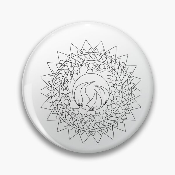 Item preview, Sacred Flame Mandala Line Art designed and sold by Color for Balance .