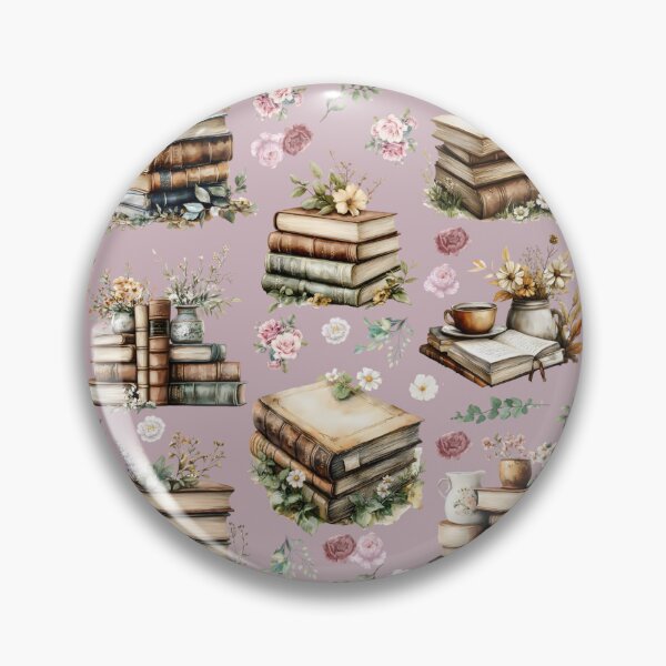 Item preview, Antique Books & Flowers on Light Dusty Pink designed and sold by KSimpson838.