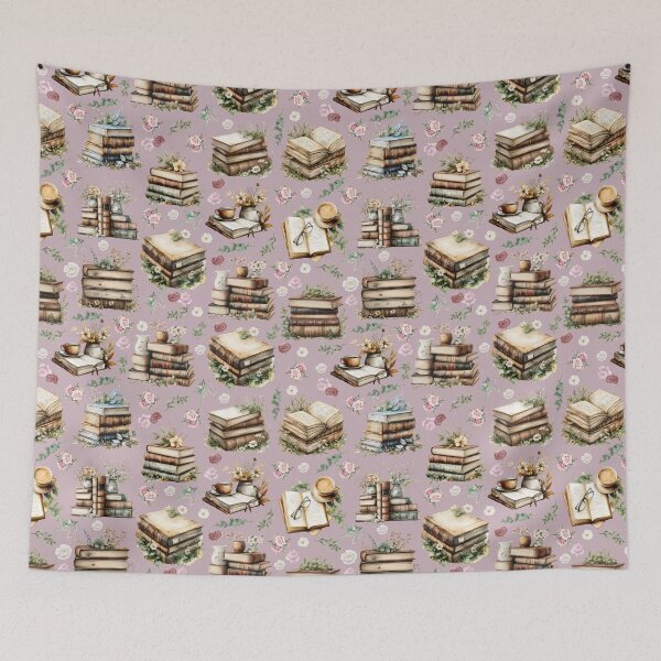 Item preview, Antique Books & Flowers on Light Dusty Pink designed and sold by KSimpson838.