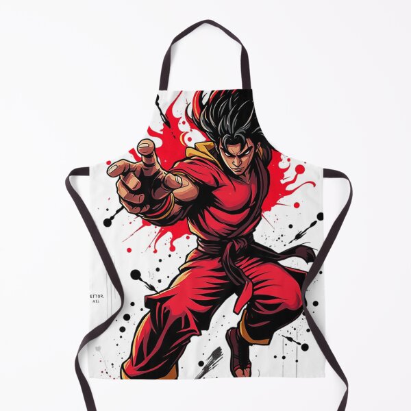Item preview, Red-Clad Martial Arts Action Pose designed and sold by newvisionart191.