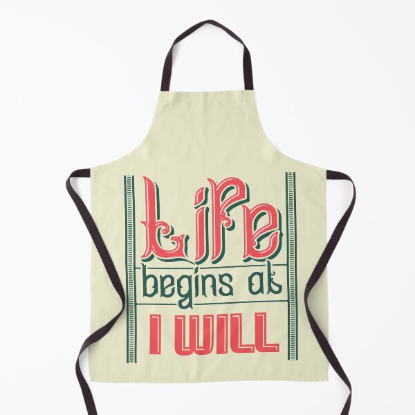 Item preview, Life Begins At I Will | Action, Commitment & Intentionality Motivation Quote designed and sold by Maltachi Designs.