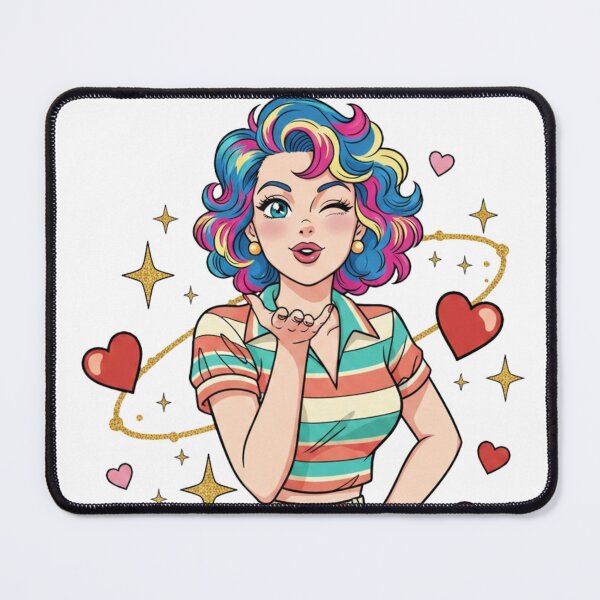 Item preview, Retro Pin-Up Girl, Comical and Cheerful Style: "Yes" designed and sold by JonelleTshirts.